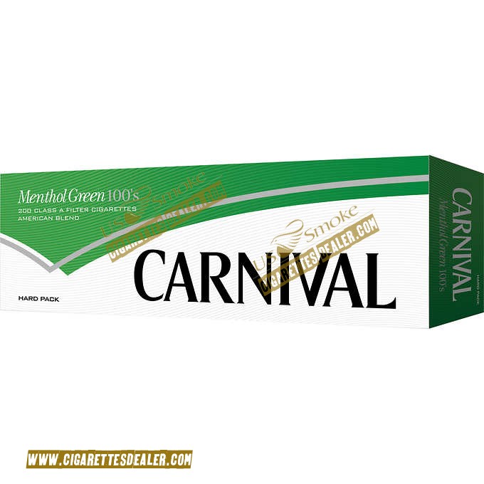 Carnival Menthol Green 100's Box