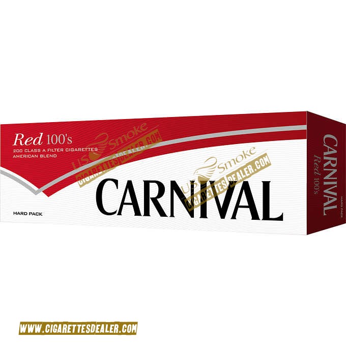 Carnival Red 100's Box