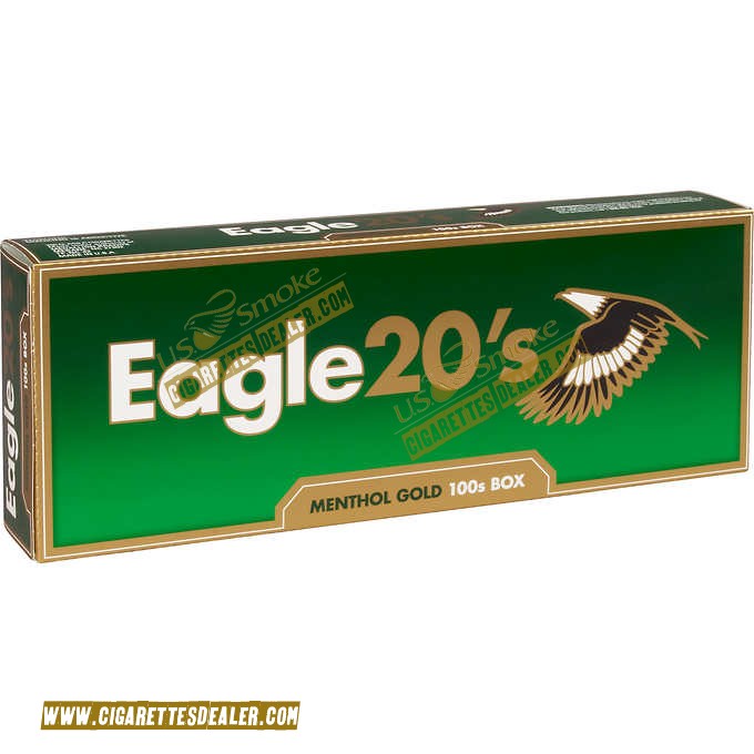 Eagle 20's Menthol Gold 100's Box