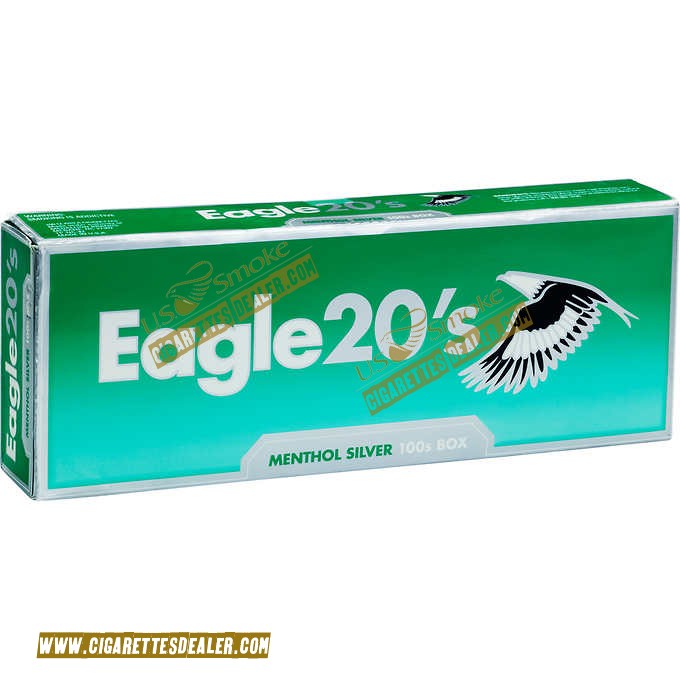 Eagle 20's Menthol Silver 100's Box