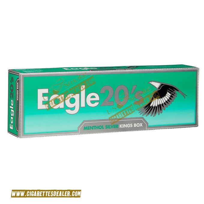 Eagle 20's Menthol Silver Kings Box