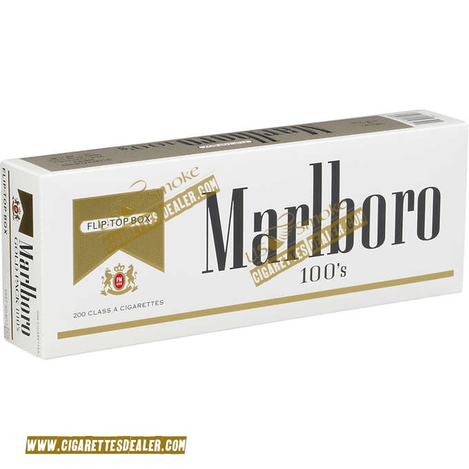 Marlboro 100's Gold Pack Box