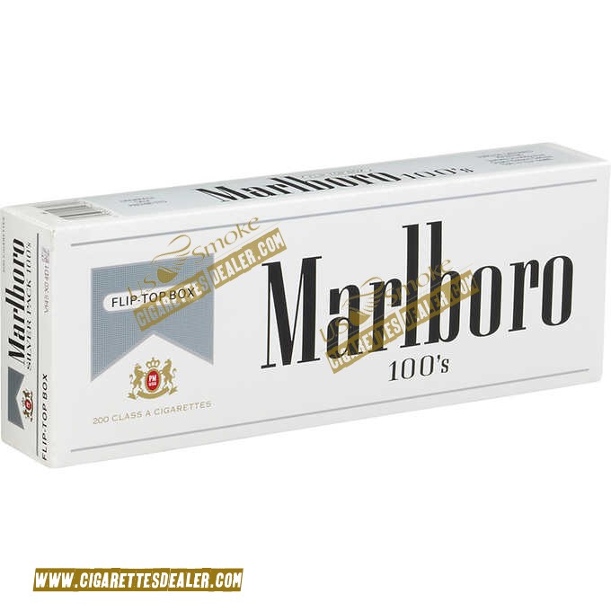 Marlboro 100's Silver Pack Box