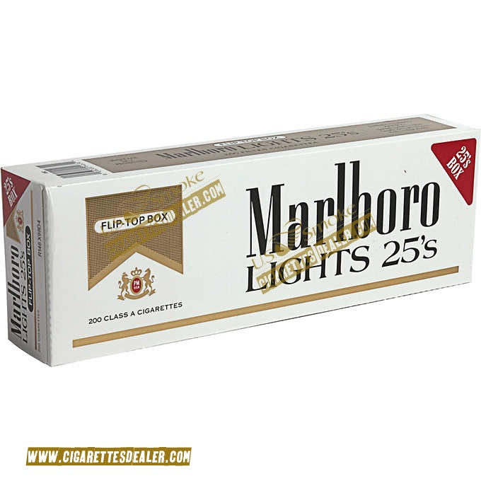 Marlboro Lights 25's Gold Pack Box