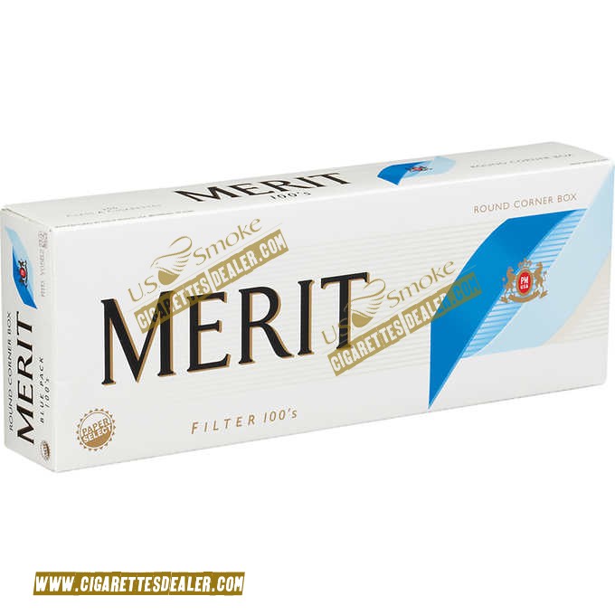 Merit 100's Blue Pack Box