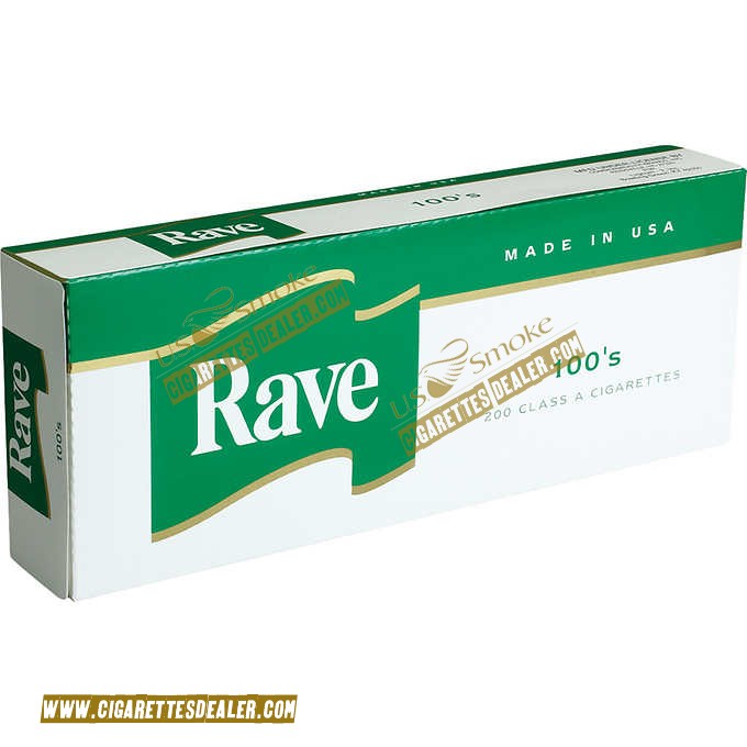 Rave Menthol Dark Green 100's Box