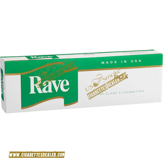 Rave Menthol Dark Green Kings Box