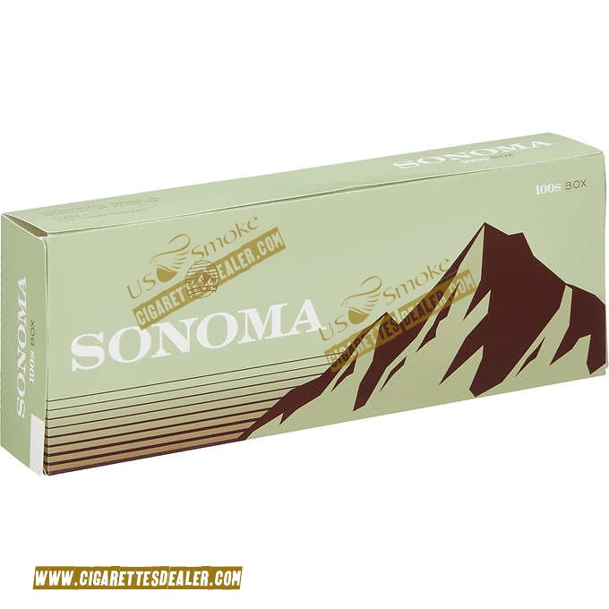Sonoma Green 100's Menthol Box