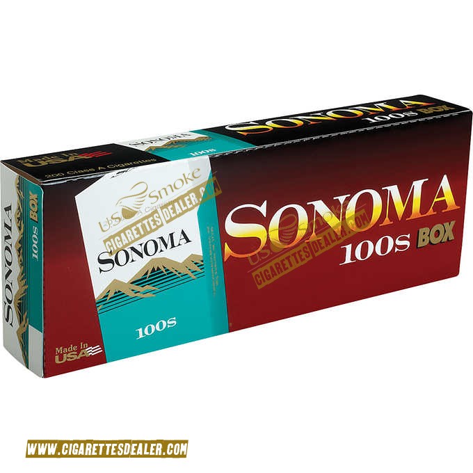 Sonoma Menthol Dark Green 100's Box