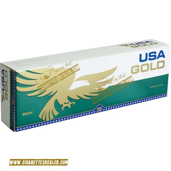 USA Gold Menthol Dark Green Box