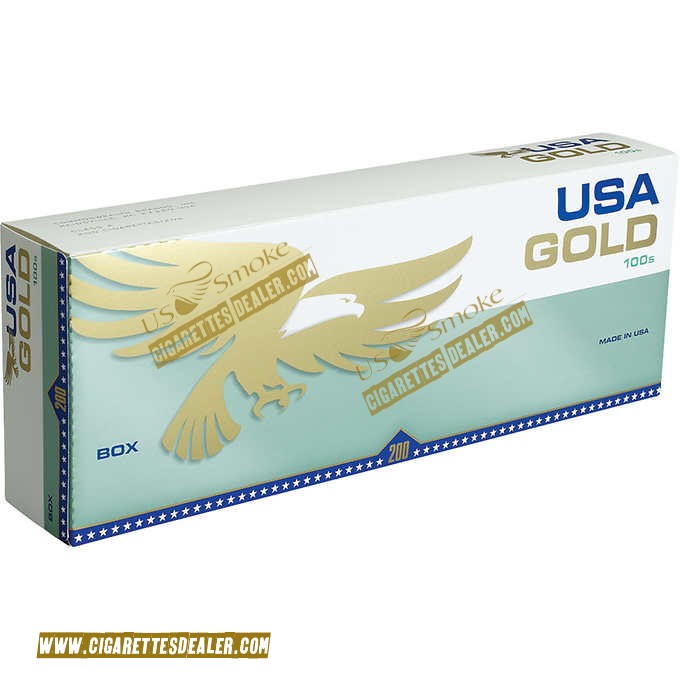 USA Gold Menthol Green 100's Box