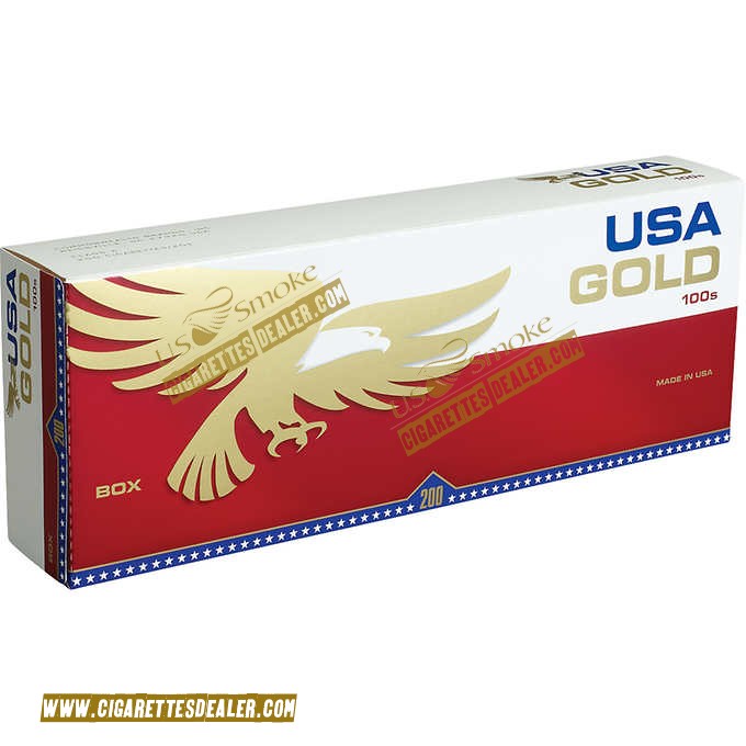 USA Gold Red 100's Box