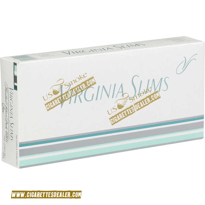 Virginia Slims 120's Menthol Silver Pack Box